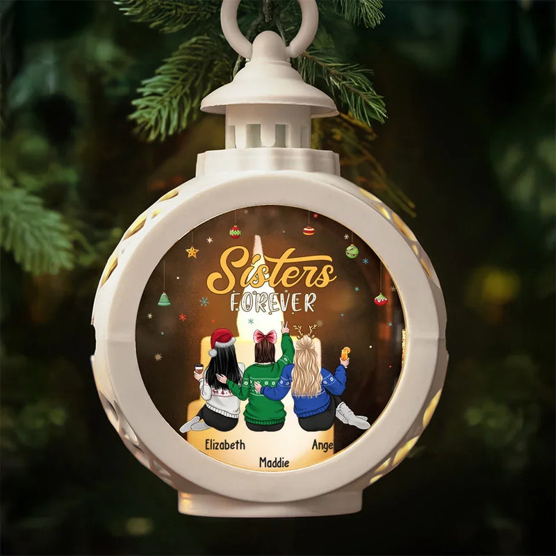 Besties Bring Out The Best Light In Us - Bestie Personalized Custom Candlelight Lantern Ornament - Christmas Gift For Best Friends, BFF, Sisters