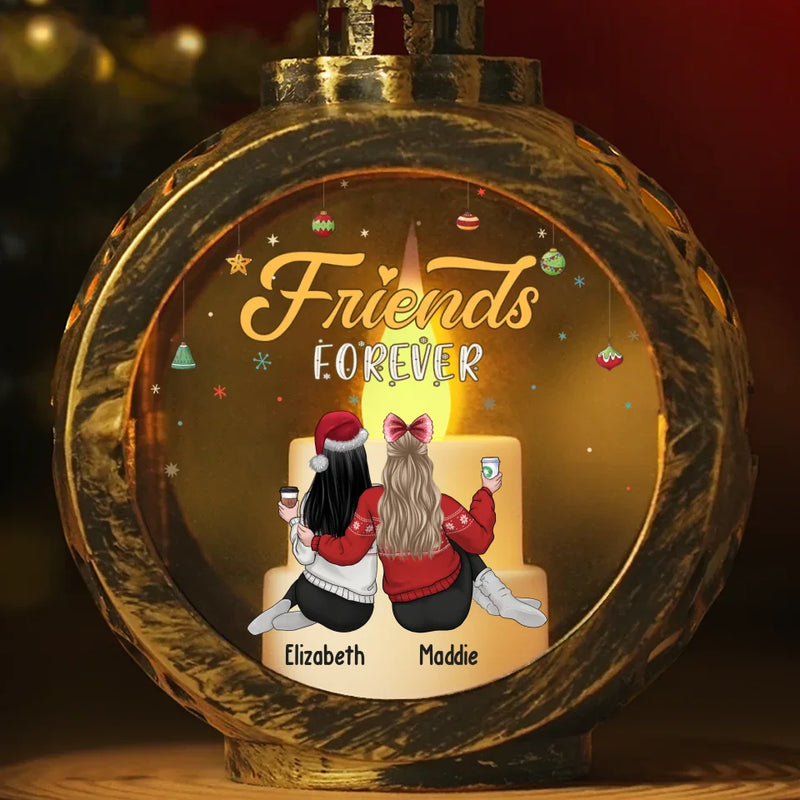 Besties Bring Out The Best Light In Us - Bestie Personalized Custom Candlelight Lantern Ornament - Christmas Gift For Best Friends, BFF, Sisters