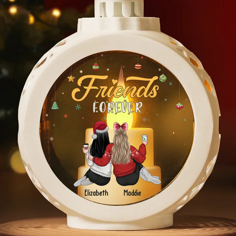 Besties Bring Out The Best Light In Us - Bestie Personalized Custom Candlelight Lantern Ornament - Christmas Gift For Best Friends, BFF, Sisters