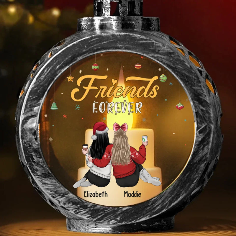 Besties Bring Out The Best Light In Us - Bestie Personalized Custom Candlelight Lantern Ornament - Christmas Gift For Best Friends, BFF, Sisters
