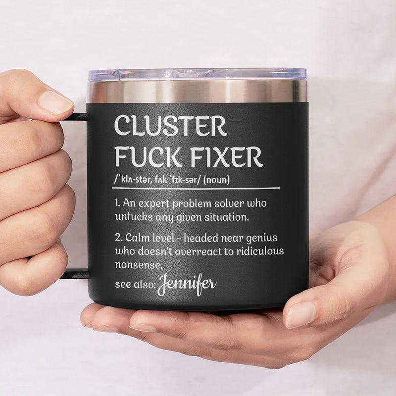 You Make Every Task Look So Effortless And Easy - Coworker Personalized Custom 14oz Stainless Steel Tumbler With Handle - Gift For Coworkers, Work Friends, Colleagues