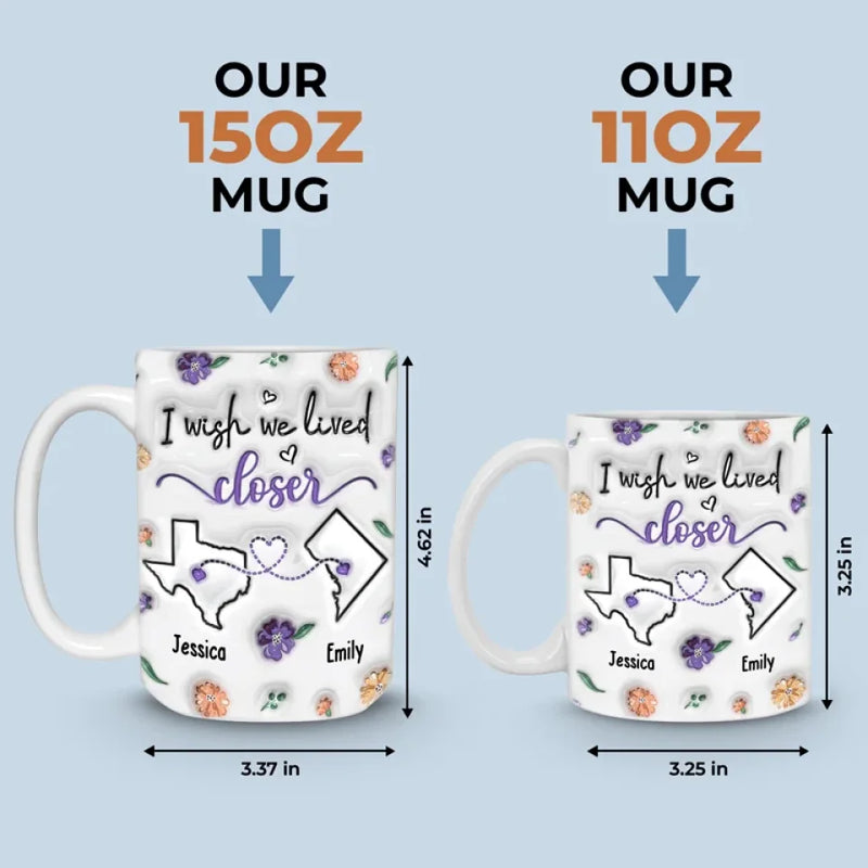 Custom Name Long Distance Gifts for Loved Ones - Personalized Mug