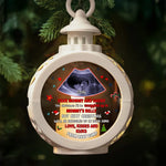 Custom Photo Pregnancy Announcement Christmas Gifts for Parents - Personalized Candlelight Lantern Ornament