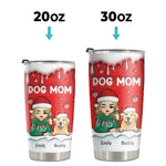 Custom Name Christmas Dog Mom Gifts - Personalized Tumbler