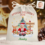 Custom Photo Baby's First Christmas Gifts - Personalized Favor Bag