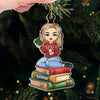 Each Book Has A Piece Of Our Spirit - Personalized Custom Ornament - Acrylic Custom Shaped - Christmas Gift For Book Lovers