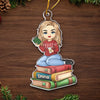 Each Book Has A Piece Of Our Spirit - Personalized Custom Ornament - Acrylic Custom Shaped - Christmas Gift For Book Lovers