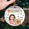 Paws And Joy Make Christmas Bright - Dog & Cat Personalized Custom 3D Inflated Effect Printed Ornament - Ceramic Round Shaped - Christmas Gift For Pet Owners, Pet Lovers