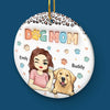 Paws And Joy Make Christmas Bright - Dog & Cat Personalized Custom 3D Inflated Effect Printed Ornament - Ceramic Round Shaped - Christmas Gift For Pet Owners, Pet Lovers