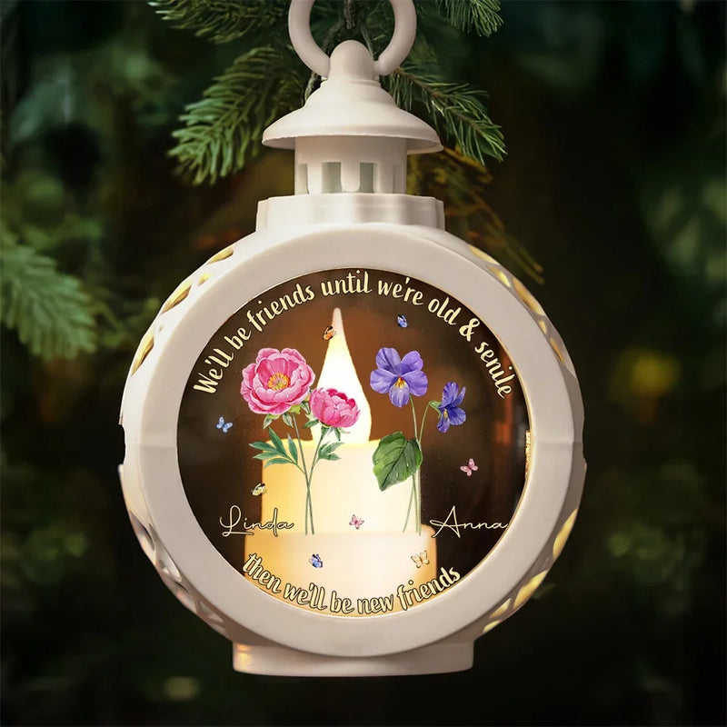 We Live Young And Grow Old Together - Bestie Candlelight Lantern Ornament - Christmas Gift For Best Friends, BFF, Sisters