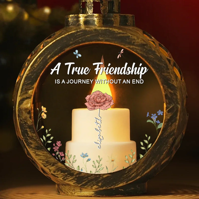 Our Friendship Will Last Forever - Bestie Candlelight Lantern Ornament - Christmas Gift For Best Friends, BFF, Sisters