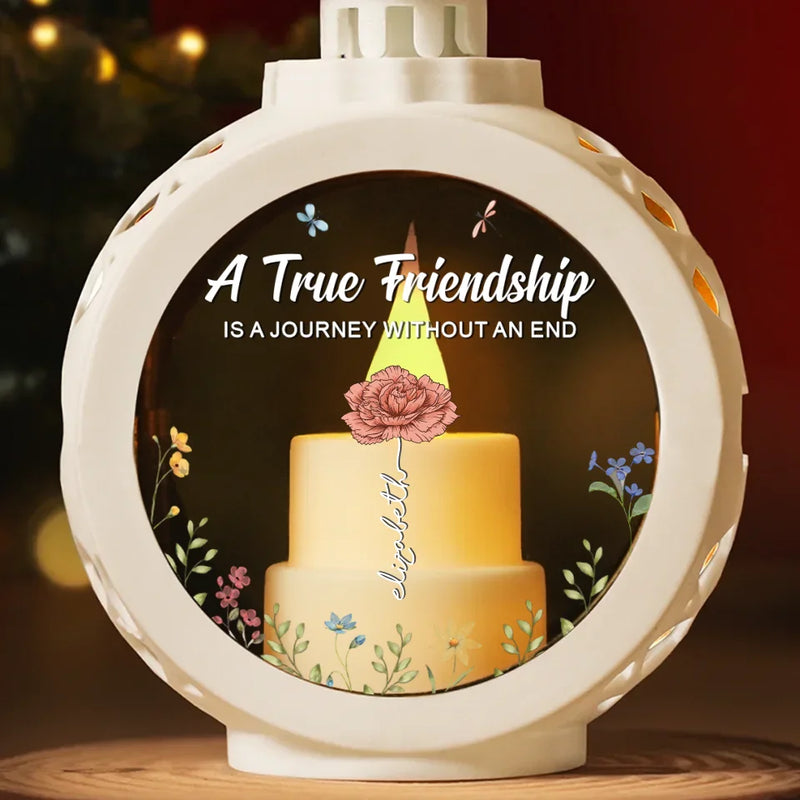 Our Friendship Will Last Forever - Bestie Candlelight Lantern Ornament - Christmas Gift For Best Friends, BFF, Sisters