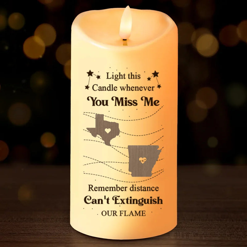 Light This Candle Whenever You Miss Me - Bestie Personalized Custom LED Candle - Christmas Gift For Best Friends, BFF, Sisters