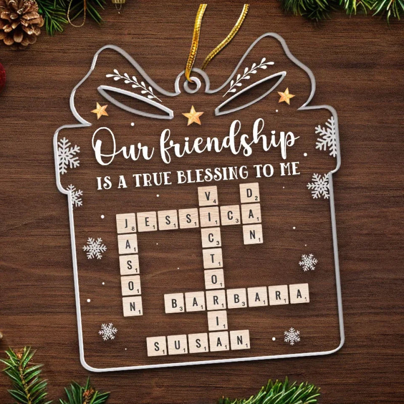 Partners In Crime And In Fun - Bestie Personalized Custom Ornament - Acrylic Custom Shaped - Christmas Gift For Best Friends, BFF, Sisters