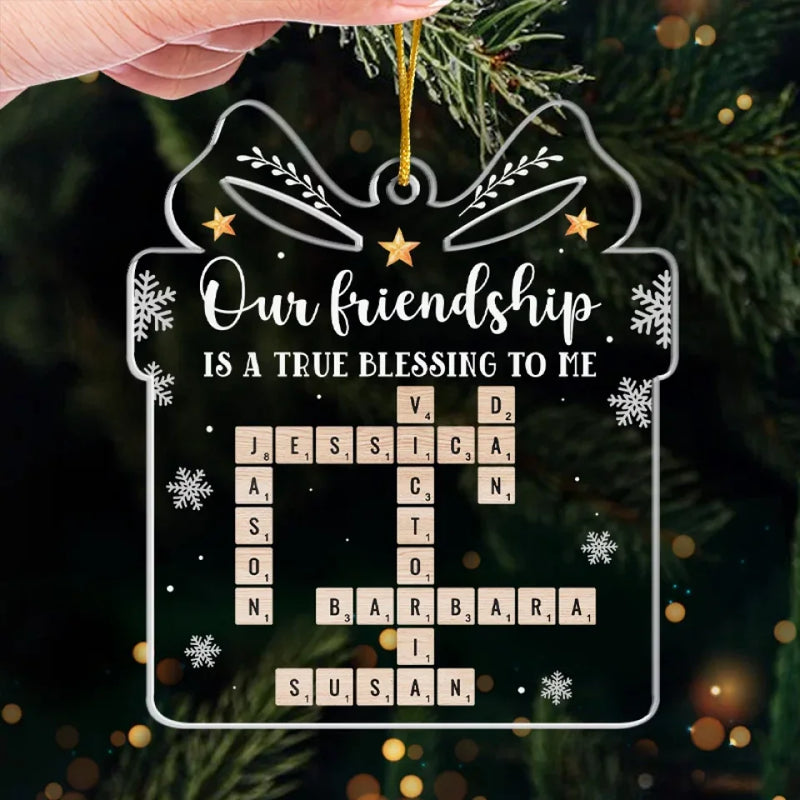 Partners In Crime And In Fun - Bestie Personalized Custom Ornament - Acrylic Custom Shaped - Christmas Gift For Best Friends, BFF, Sisters