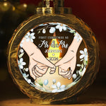 Custom Name First Christmas as Mr and Mrs Gifts for Couples - Personalized Candlelight Lantern Ornament