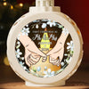 First Christmas Engages - Couple Candlelight Lantern Ornament - Christmas Gift For Husband Wife, Anniversary, First Christmas