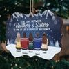 Brothers And Sisters Are As Close As Hands And Feet - Family Personalized Custom Ornament - Acrylic, Wood Benelux Shaped - Christmas Gift For Family Members, Siblings, Brothers, Sisters