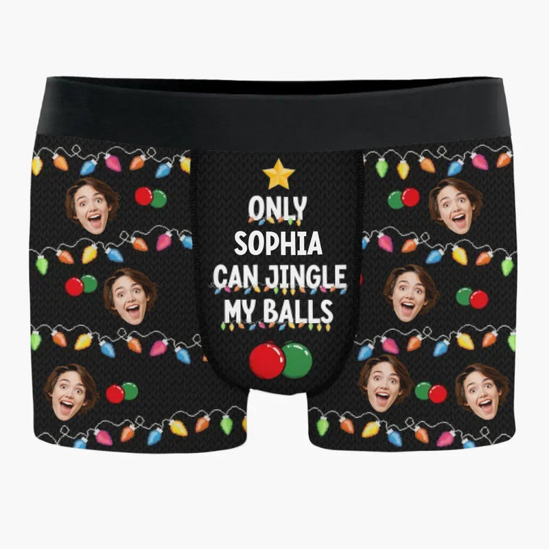 Custom Photo Sprinkle Some Giggles Into His Closet - Funny Personalized Custom Boxer Briefs, Men's Boxers - Christmas Gift For Boyfriend, Husband, Anniversary