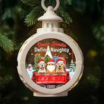 Custom Name Funny Christmas Dog Gifts for Dog Lovers - Personalized Candlelight Lantern Ornament
