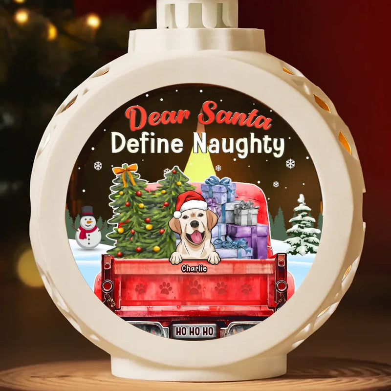 Custom Name Funny Christmas Dog Gifts for Dog Lovers - Personalized Candlelight Lantern Ornament