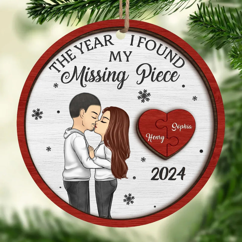 Custom Name Missing Piece Couple Gifts - Personalized Ornament