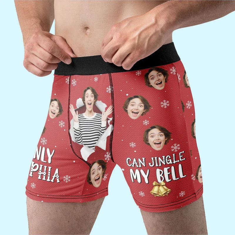 Custom Photo Good Vibes Come From Comfort And Laughter - Funny Personalized Custom Boxer Briefs, Men's Boxers - Christmas Gift For Boyfriend, Husband, Anniversary