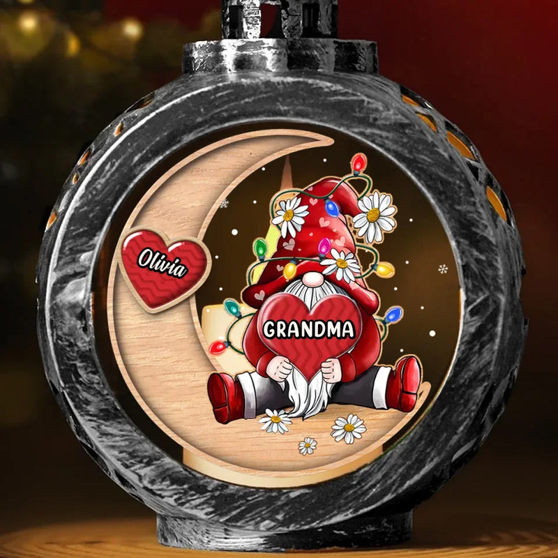 In My Heart, My Grandkids Hold A Special Spot That Never Fades - Family Personalized Custom Candlelight Lantern Ornament - Christmas Gift For Mom, Grandma