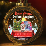 Custom Name Funny Christmas Dog Gifts for Dog Lovers - Personalized Candlelight Lantern Ornament