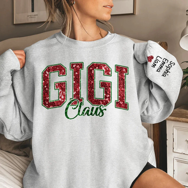 We Find The True Meaning Of Christmas - Family Personalized Custom Unisex Sweatshirt With Design On Sleeve - Christmas Gift For Mom, Grandma