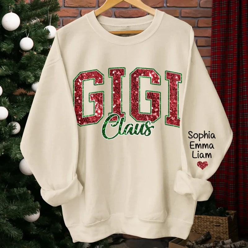 We Find The True Meaning Of Christmas - Family Personalized Custom Unisex Sweatshirt With Design On Sleeve - Christmas Gift For Mom, Grandma