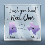 Custom Name Long Distance Loved Ones Gifts - Personalized Shaped Acrylic Plaque