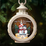 Custom Name First Christmas Couple Gifts - Personalized Candlelight Lantern Ornament
