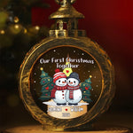 Custom Name First Christmas Couple Gifts - Personalized Candlelight Lantern Ornament