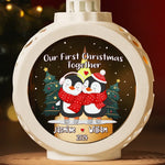 Custom Name First Christmas Couple Gifts - Personalized Candlelight Lantern Ornament