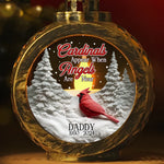 Custom Cardinal Memorial Christmas Gifts - Personalized Candlelight Lantern Ornament