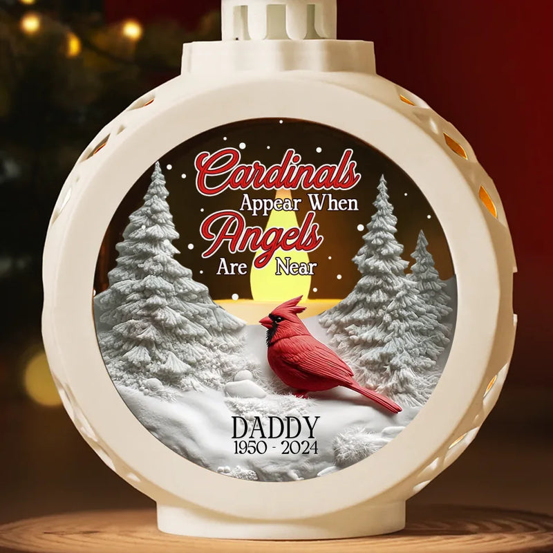 Custom Cardinal Memorial Christmas Gifts - Personalized Candlelight Lantern Ornament