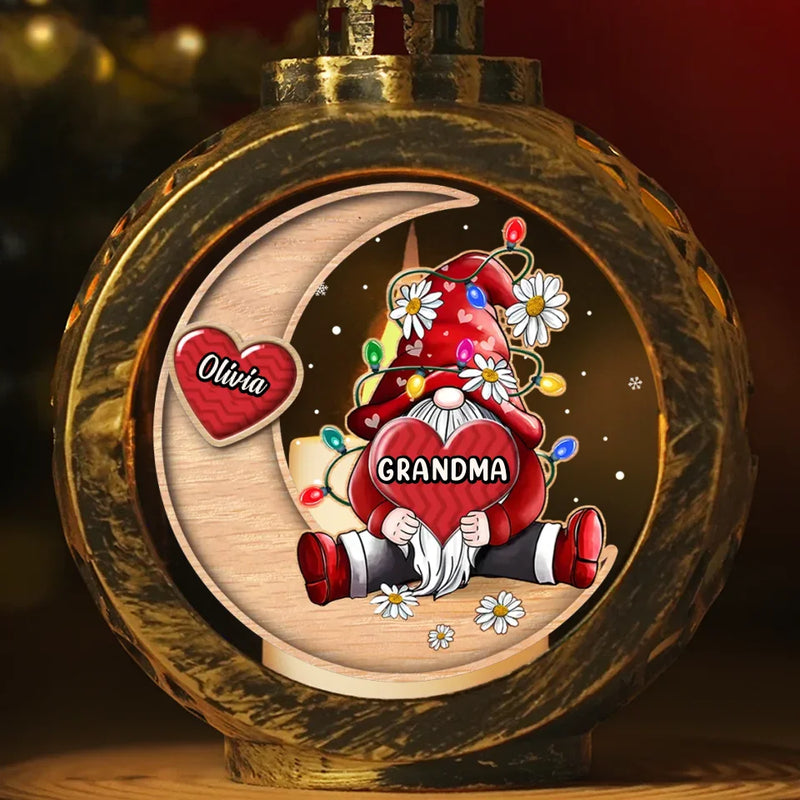 In My Heart, My Grandkids Hold A Special Spot That Never Fades - Family Personalized Custom Candlelight Lantern Ornament - Christmas Gift For Mom, Grandma