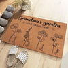 Grandma's Favorite Garden - Family Personalized Custom Home Decor Decorative Mat - Christmas Gift For Grandma, Grandkid