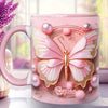 Love Is Like A Butterfly, Rare And Gentle - Bestie Personalized Custom 3D Inflated Effect Printed Accent Mug - Birthday Gift, Christmas Gift For Best Friends, BFF, Sisters, Mom, Daughter