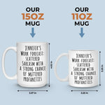 Custom Name Work Forecast Sarcasm Gifts for Coworkers - Personalized Mugs