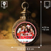 Custom Photo Family Is The Heart Of Christmas - Family Personalized Custom Candlelight Lantern Ornament - Christmas Gift For Family Members, Siblings, Brothers, Sisters