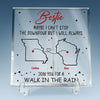 Miles Apart, But Forever Connected - Bestie Personalized Custom Square Shaped Acrylic Plaque - Gift For Best Friends, BFF, Sisters