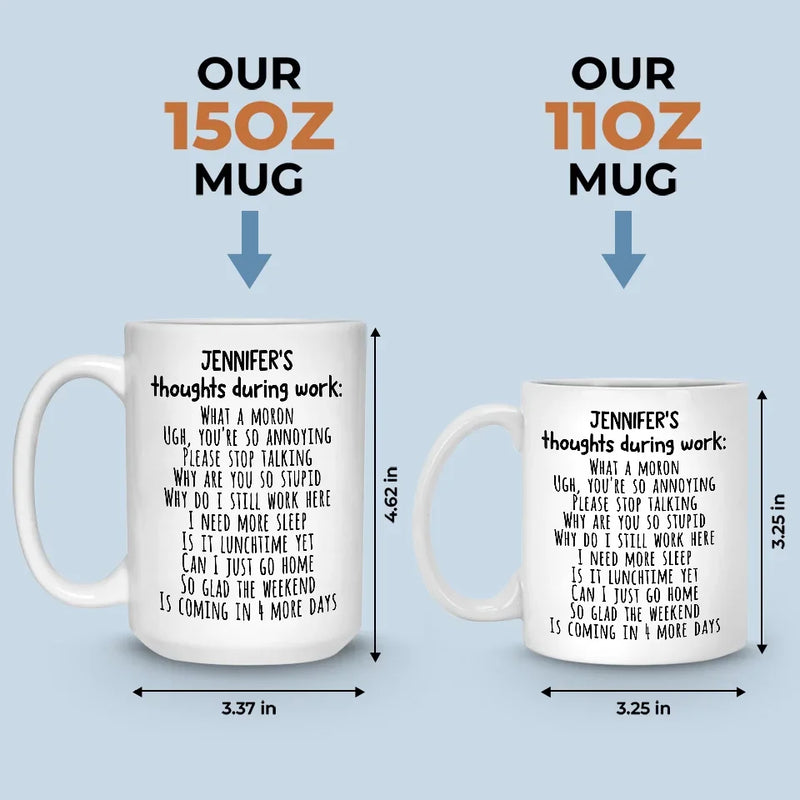 Custom Name Funny Work Gifts for Coworkers - Personalized Mugs