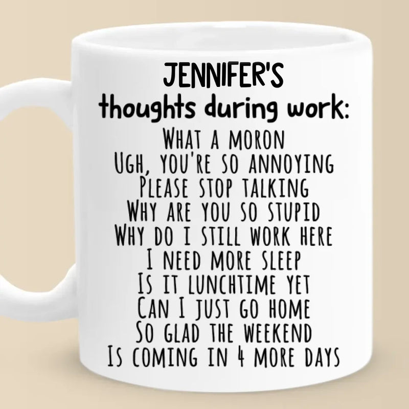 Custom Name Funny Work Gifts for Coworkers - Personalized Mugs