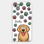 Custom Name Cat Paw Print Gifts for Cat Lovers - Personalized Phone Case