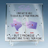 Not Near, But Dear As Always - Bestie Personalized Custom Square Shaped Acrylic Plaque - Gift For Best Friends, BFF, Sisters
