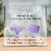 Not Near, But Dear As Always - Bestie Personalized Custom Square Shaped Acrylic Plaque - Gift For Best Friends, BFF, Sisters
