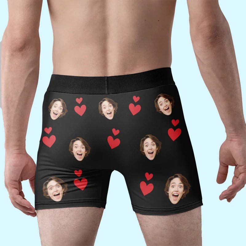Custom Photo I Licked It, So It's Mine - Funny Personalized Custom Boxer Briefs, Men's Boxers - Christmas Gift For Boyfriend, Husband, Anniversary