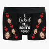 Custom Photo I Licked It, So It's Mine - Funny Personalized Custom Boxer Briefs, Men's Boxers - Christmas Gift For Boyfriend, Husband, Anniversary